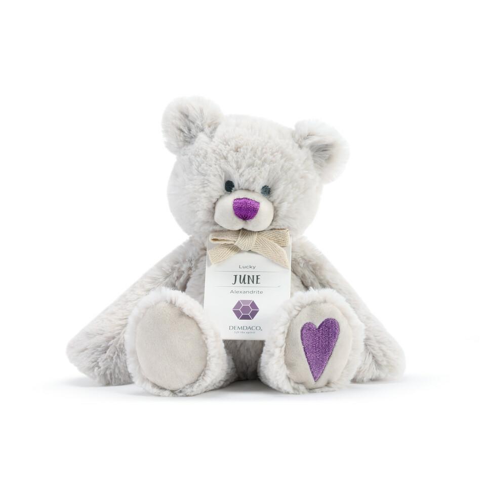 Demdaco June Birthstone Cuddly Plush Bear for New Babies