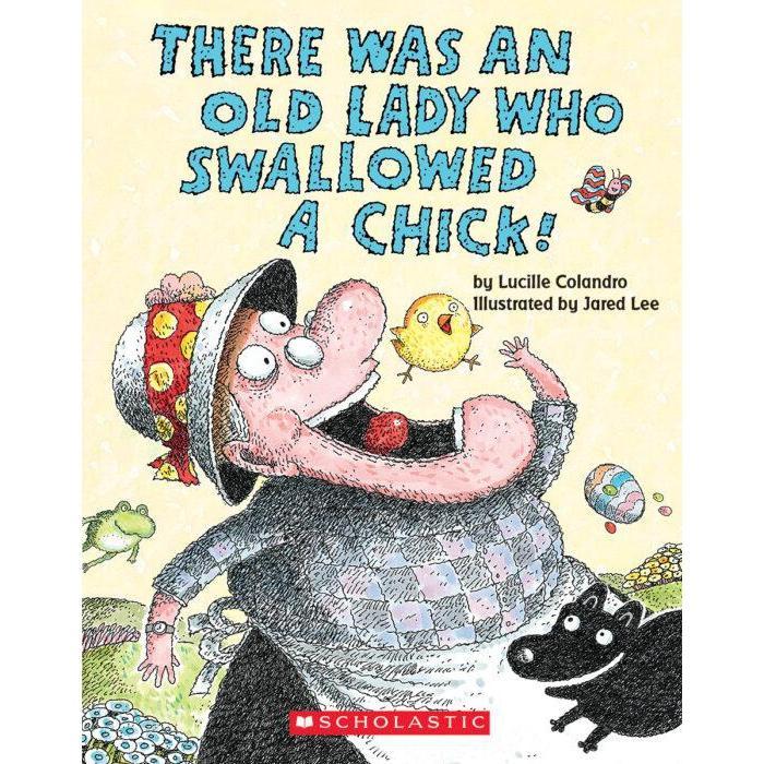 Hot Sale! Scholastic's Easter Board Book - There Was An Old Lady Who Swallowed A Chick!
