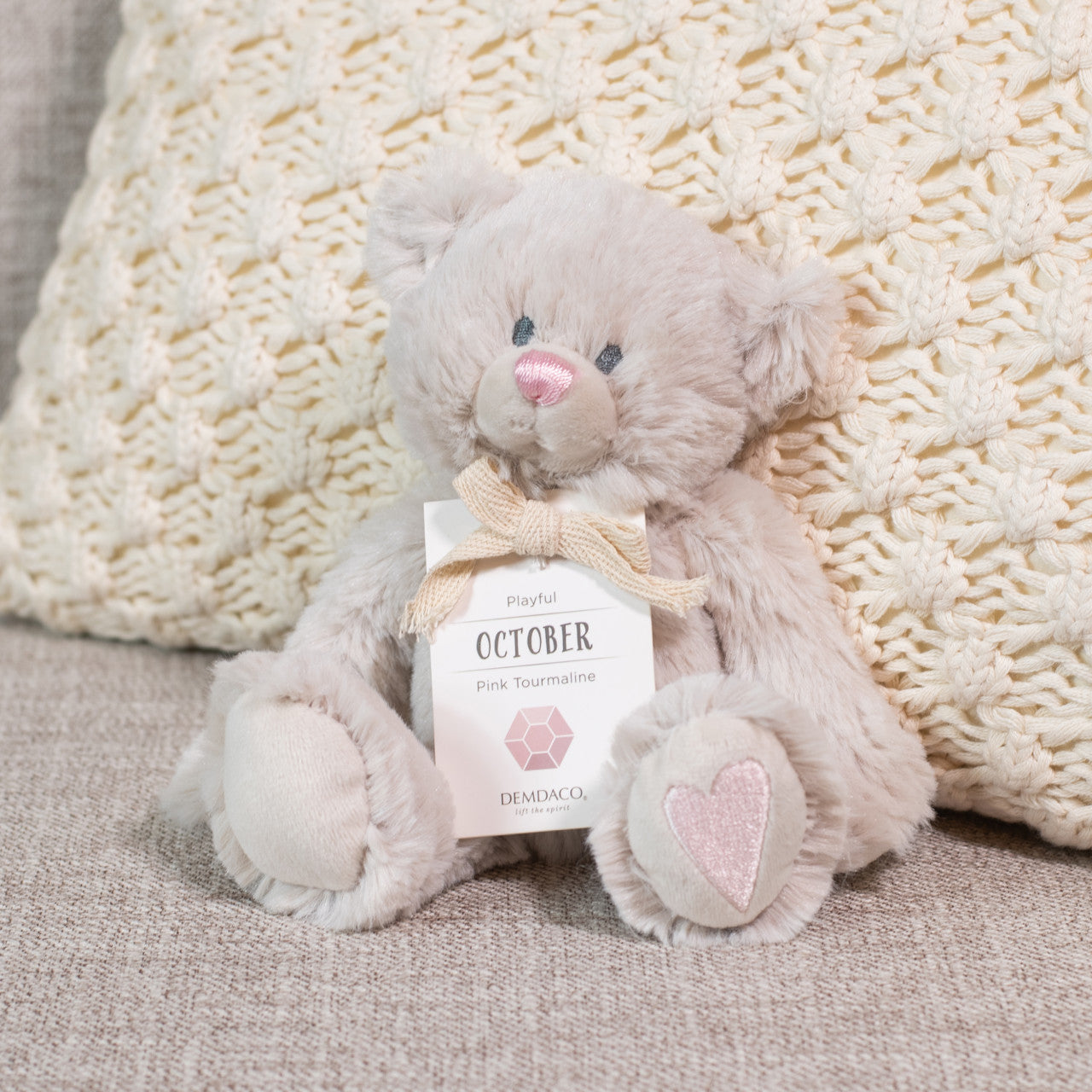 Demdaco October Birthstone Plush Bear - Ideal Gift for Newborns and Babies