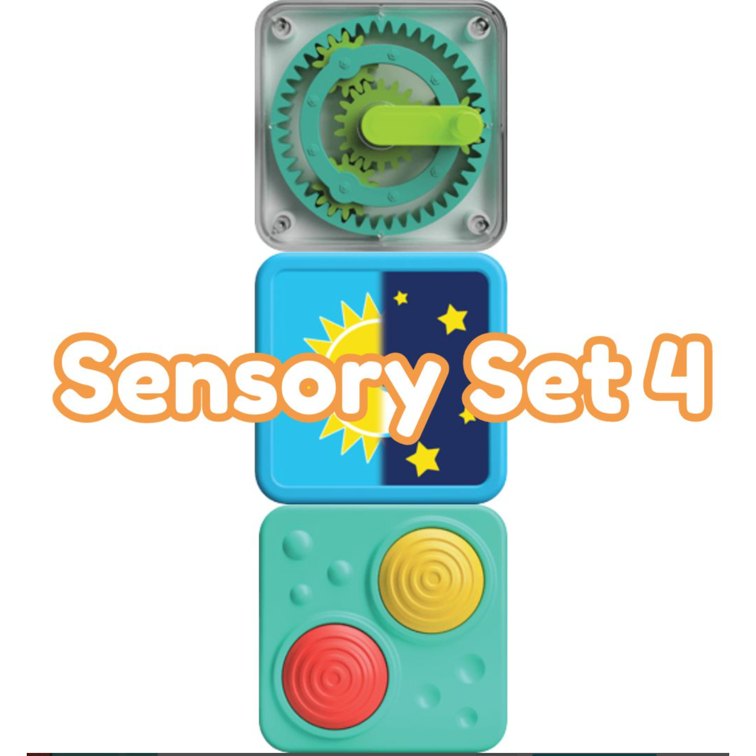 Hot Sale! Fat Brain 4-Piece PlayTab Sensory Toy Set for Endless Discovery