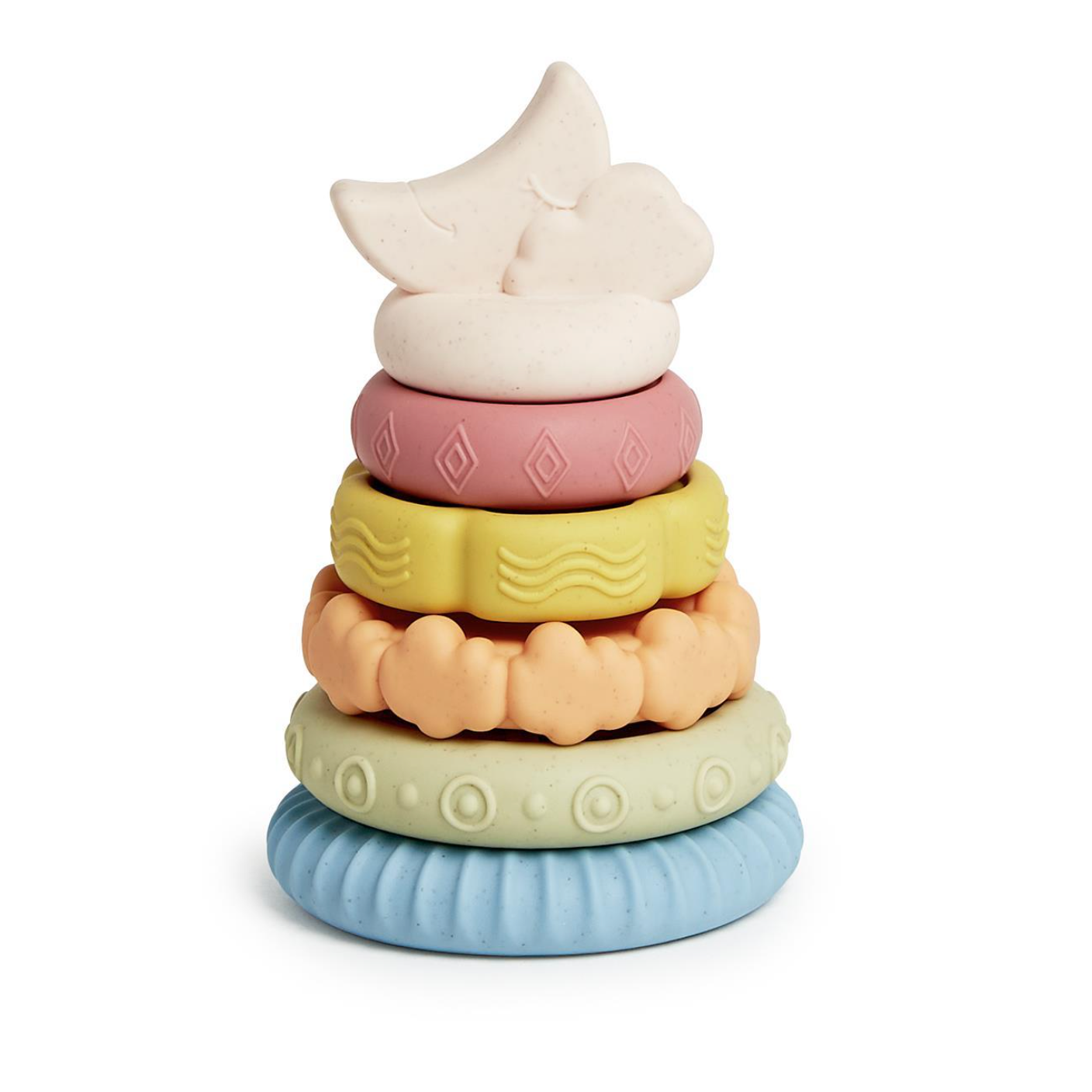 Amazing 6-Pc Cupcakes & Cartwheels Textured Stacker Toy: Love You to the Moon!