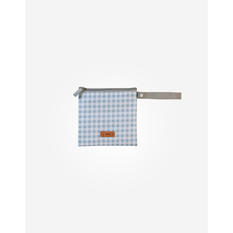 Gray Check Saro Baby Sandwich Bag - Waterproof & Eco - Friendly