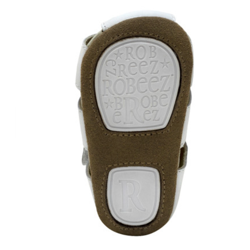 Hot Deal! Robeez White Lacey First Kick Sandals for Babies