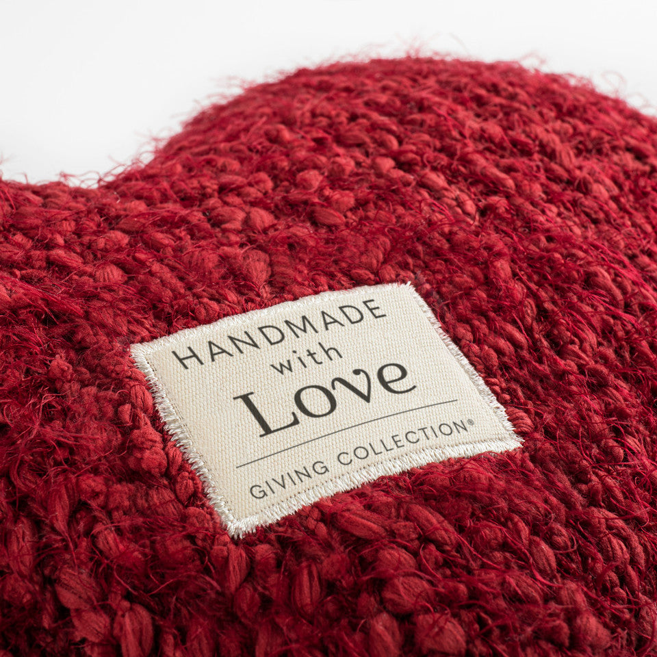 Demdaco Giving Collection Red Heart-Shaped Weighted Pillow - Ideal Gift for Loved Ones