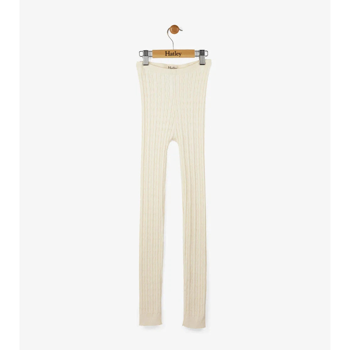 Hatley Girls' Cream Stretch Cable Knit Tights for All - Day Wear