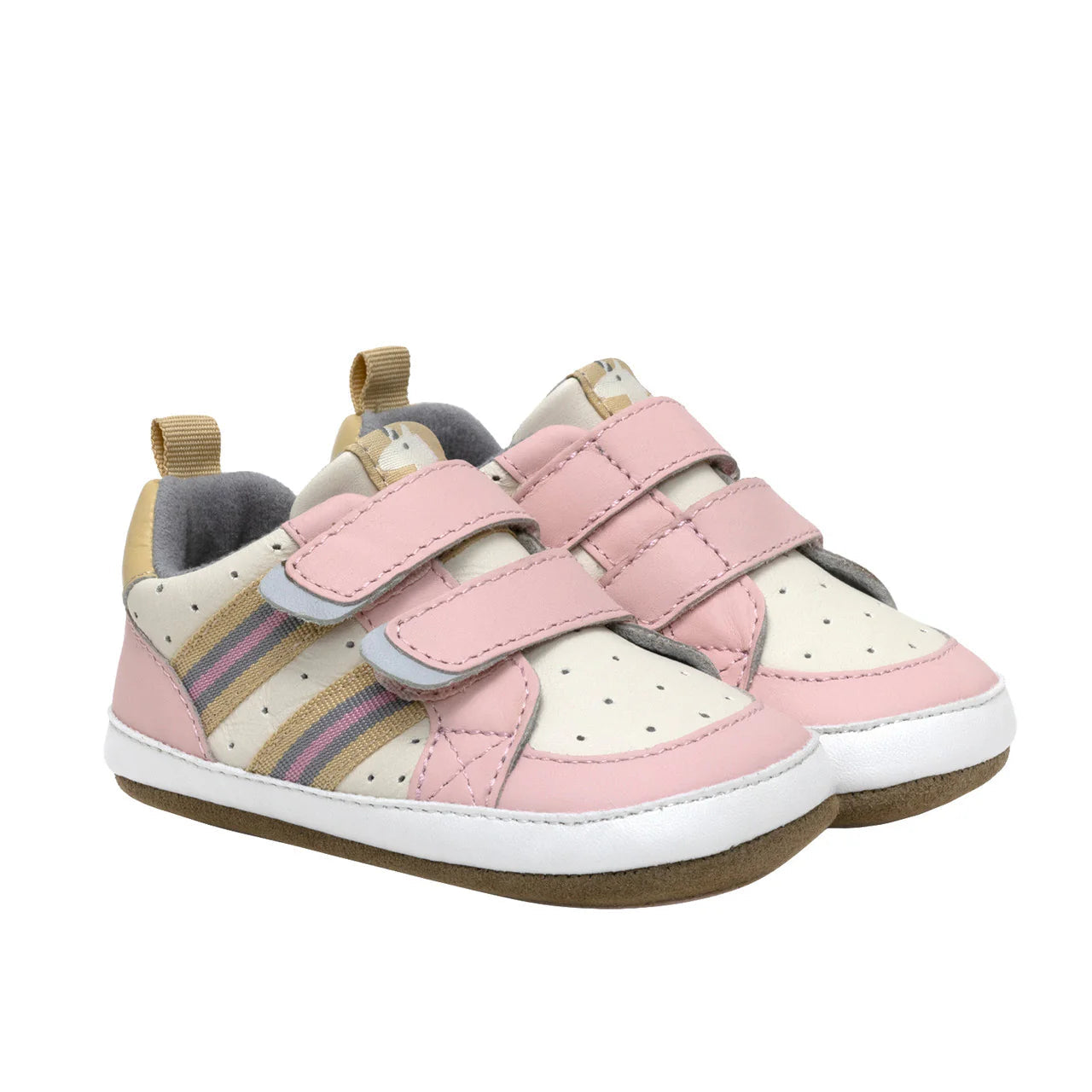Hot Sale! Robeez Blush Valerie Style First Kicks Leather Baby Shoes