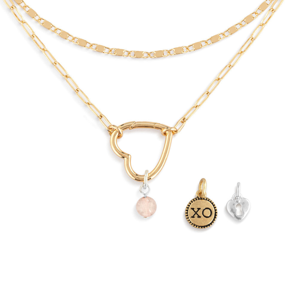 Demdaco Gold Love Necklace Jewelry Set for Your Life's Journey