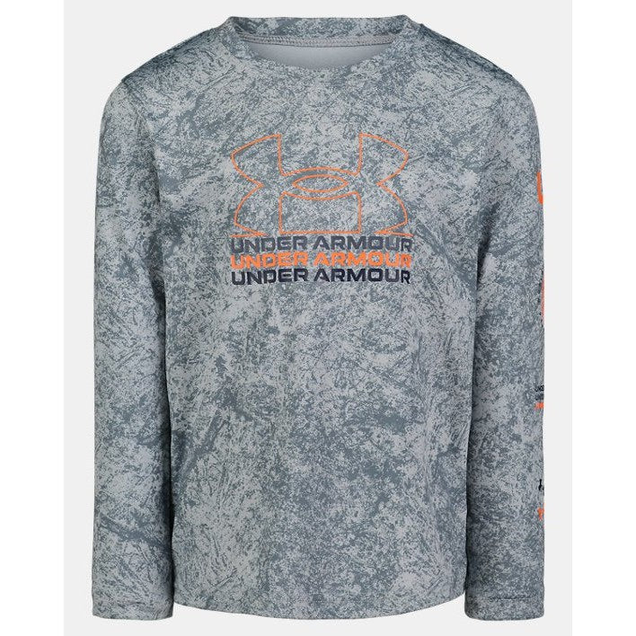Under Armour Boys' Long Sleeve Printed Tee - Gravel (Hot Deal)