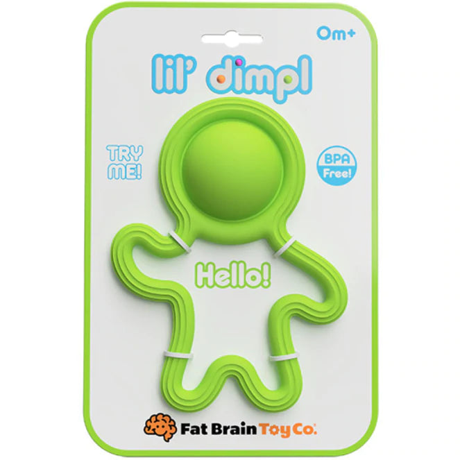 Fat Brain Lil Dimpl - Soft Silicone Baby Teether, A Perfect Playmate