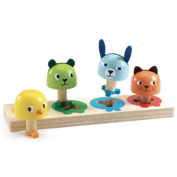 Hot! DJECO Tourniki Early Learning Wooden Puzzle