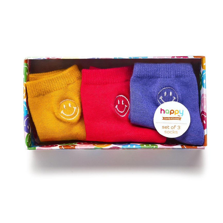 Happiest 3-Pack Baby Socks Set - Gift Box Included