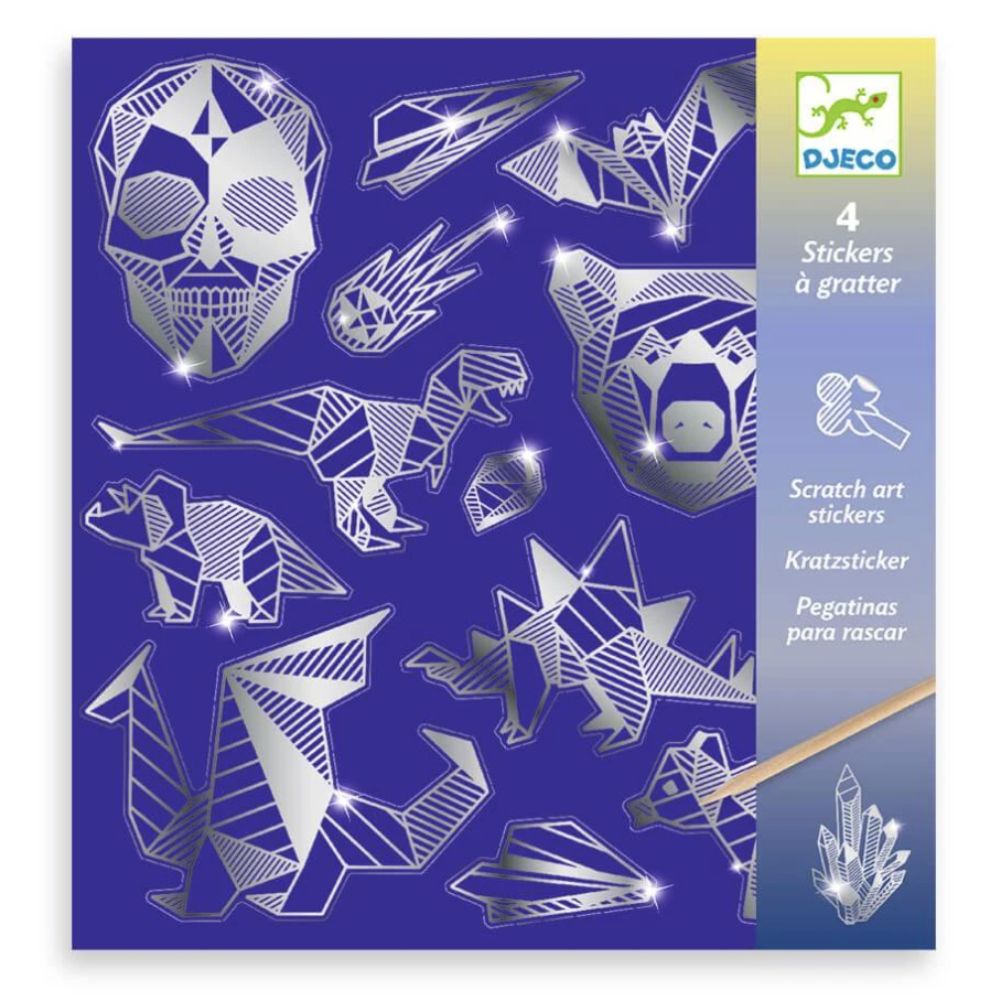 Hot Sale! DJECO Petit Gifts Iron Scratch Card Stickers Set for Kids