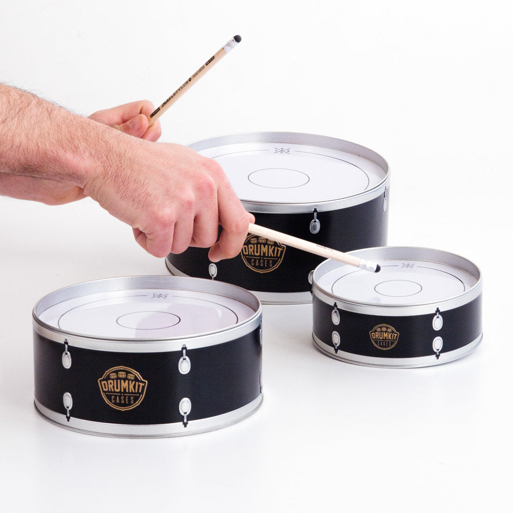 Fantastic Set of 3 Drumkit Storage Tins - Ideal for Keeping Your Items Organized
