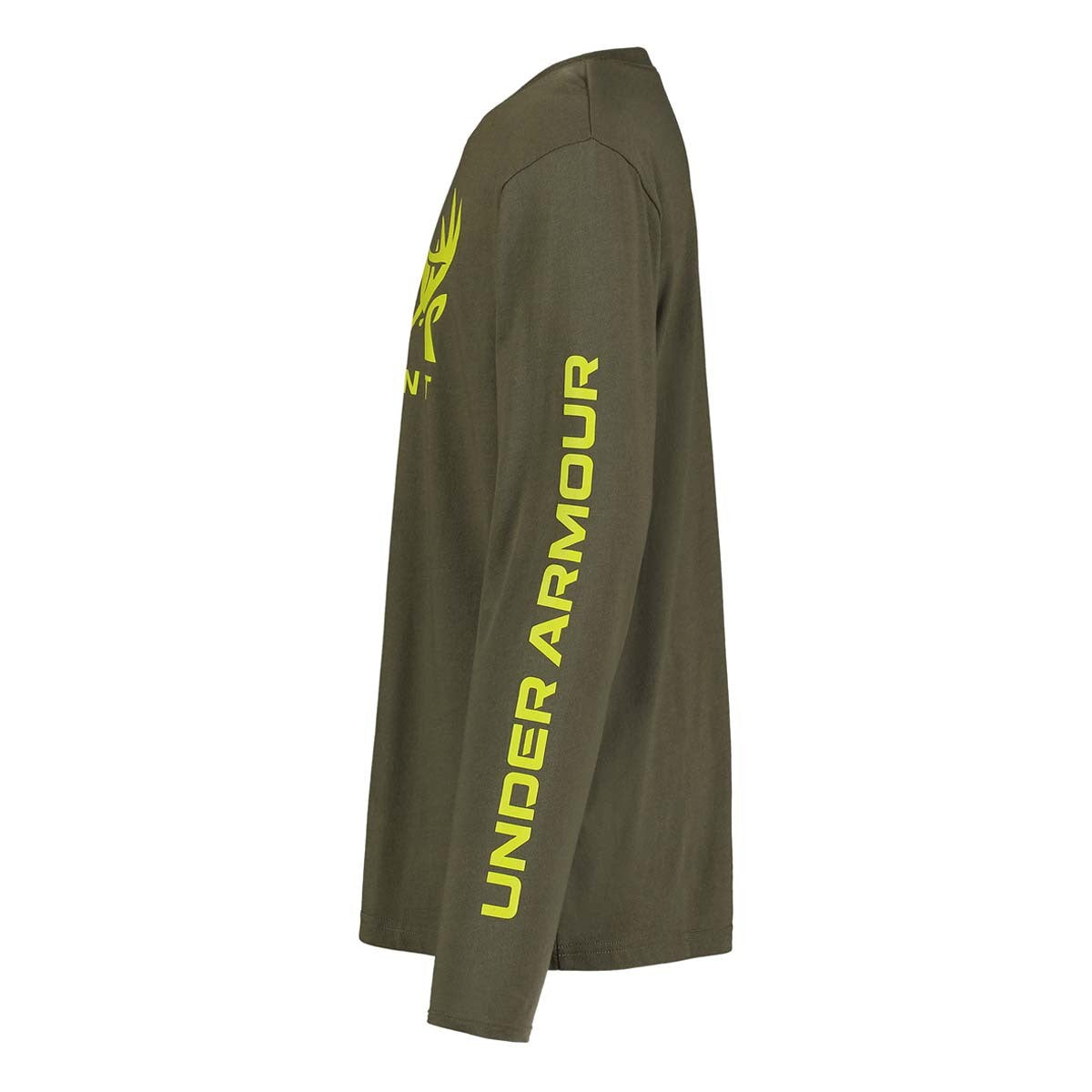 Under Armour Long Sleeve with Hunt Logo for Youth Boys - Marine OD Green