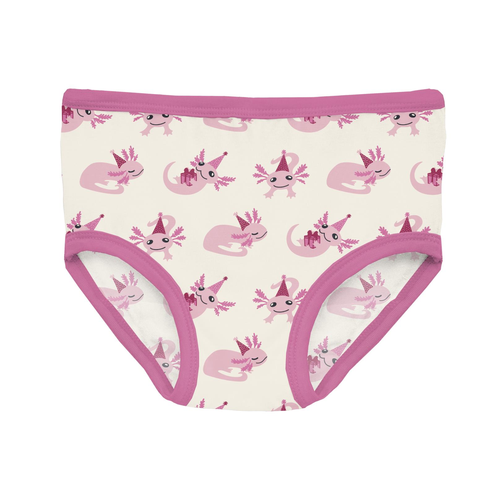 Kickee Pants Soft Axolotl Party Print Girls' Bikini Underwear