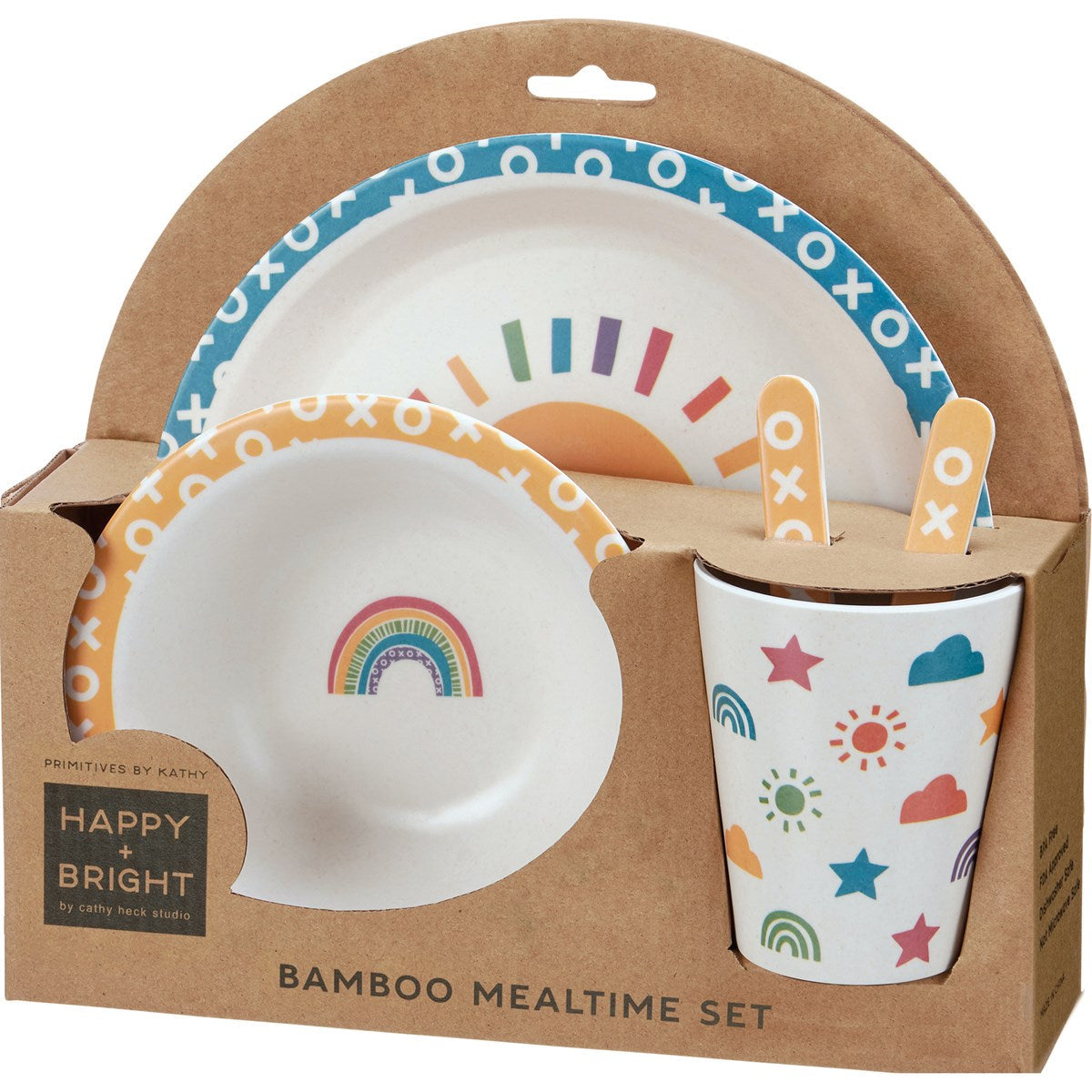Hot! Primitives By Kathy Sunshine & Rainbows Meal Set