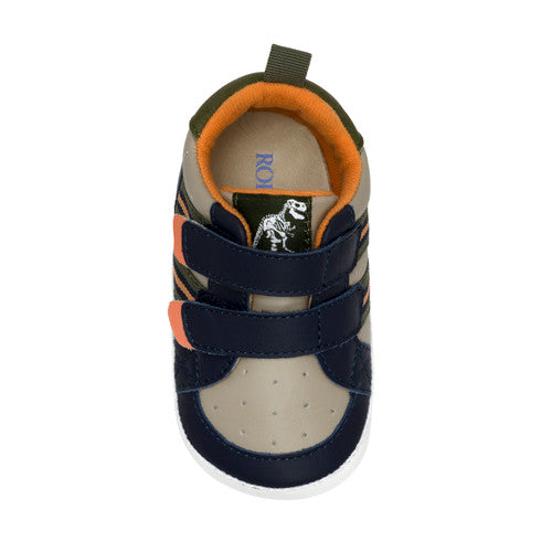 Robeez Navy Brooks First Kicks Baby Leather Shoes