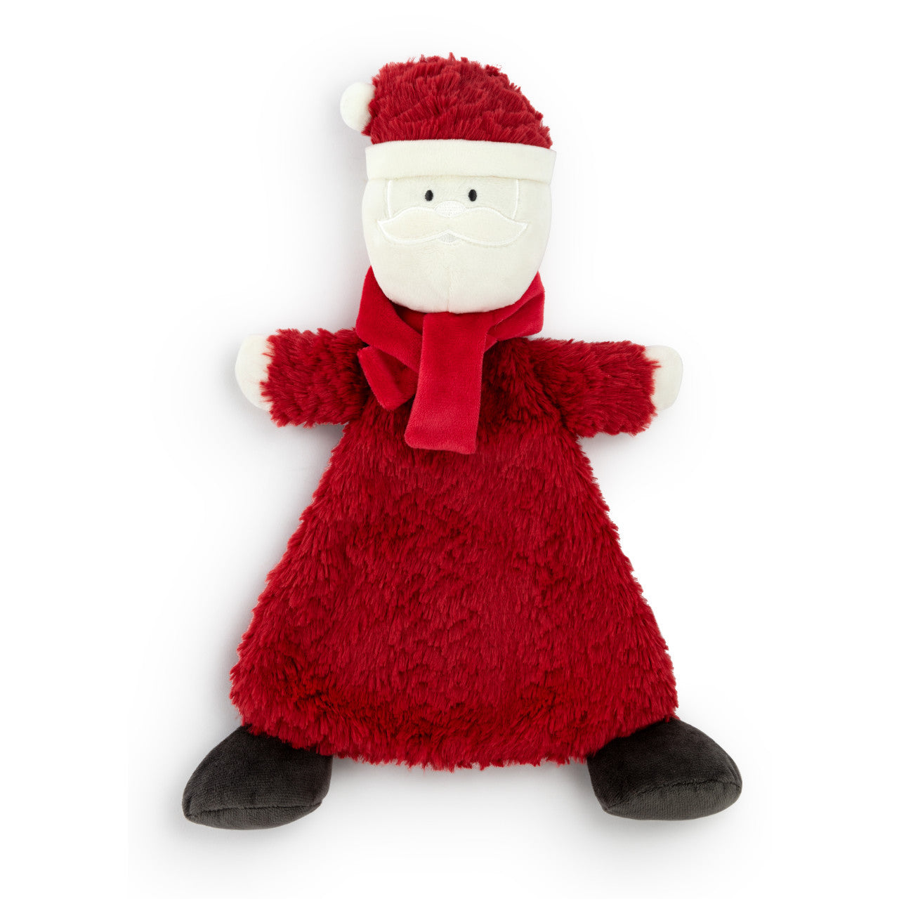 Demdaco Super-soft Red Plush Santa's Nice List Santa Cozie Rattle Blankie