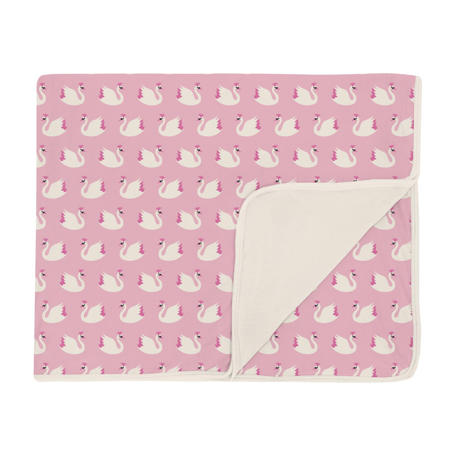 Soft Toddler Blanket with Swan Princess Print like Cake Pop Design