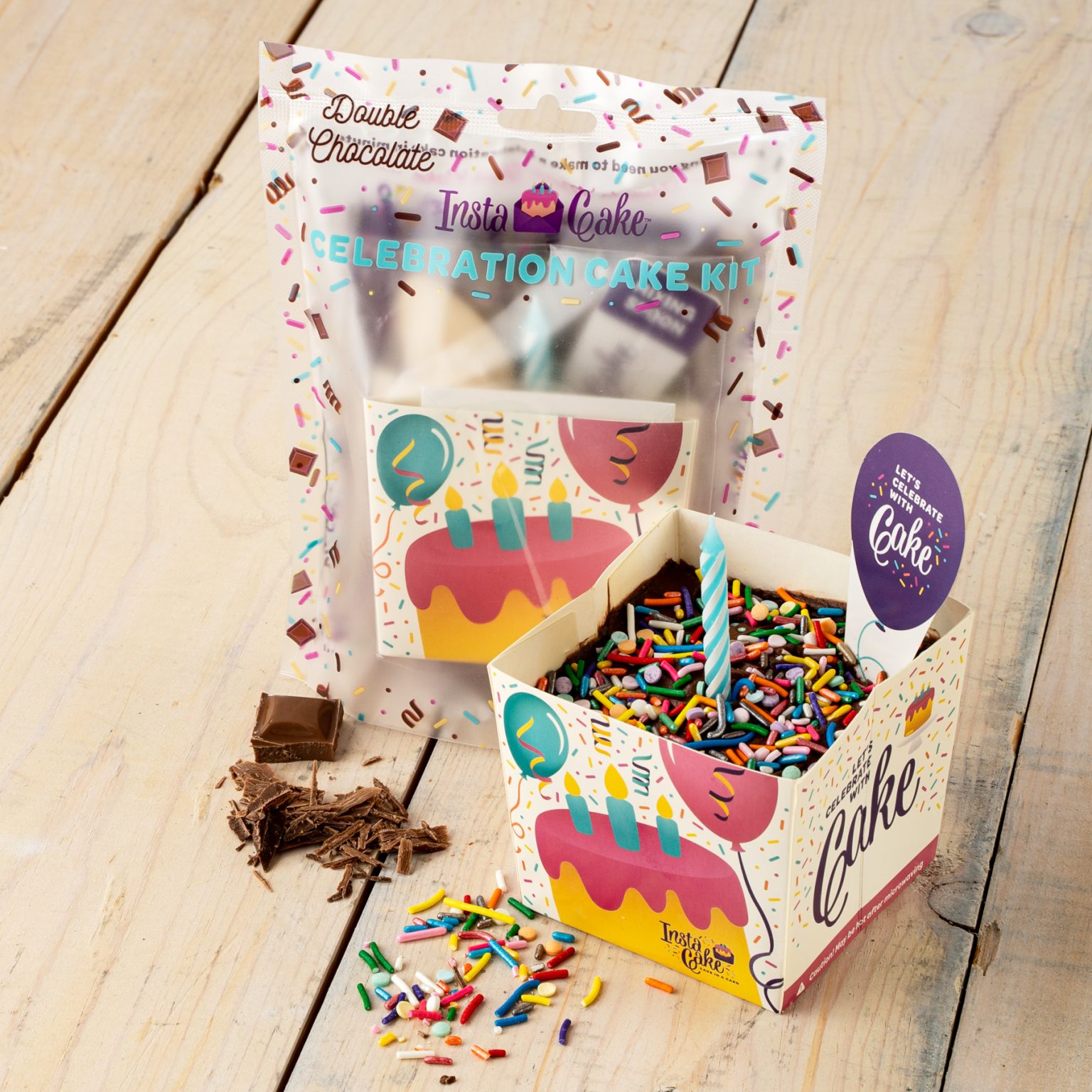 Special Offer! InstaCake Double Chocolate Celebration Cake Kit for Quick and Easy Baking
