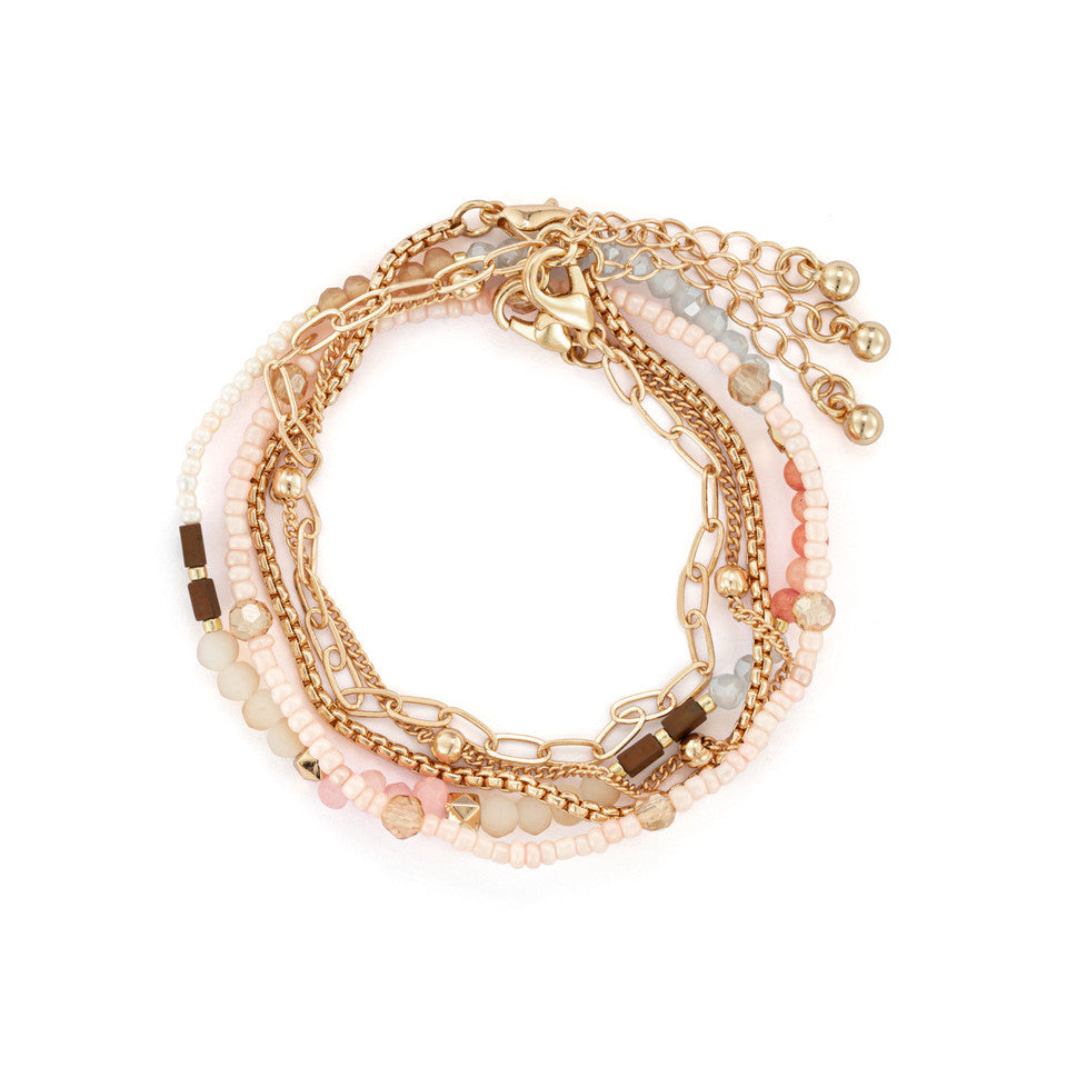 Hot Deal! Demdaco Multicolor Gold Sharing Kindness Bracelet Set of 5 for Fashion Lovers