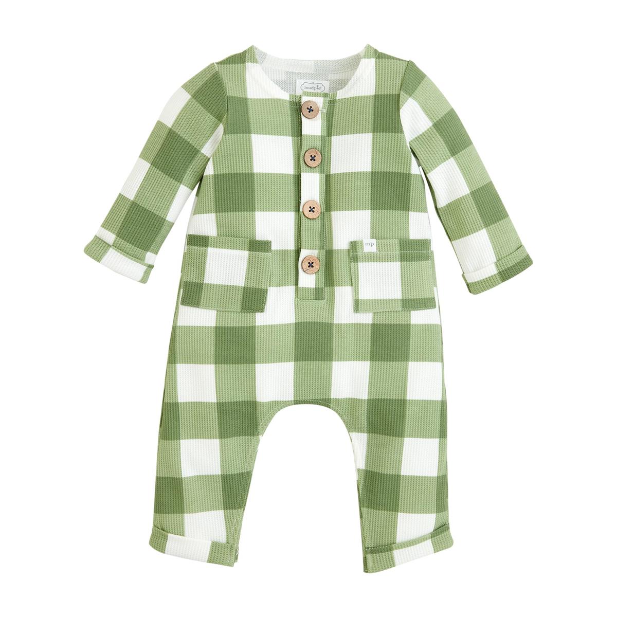 Hot Deal! Mud Pie One-Piece in Stylish Green Check Design