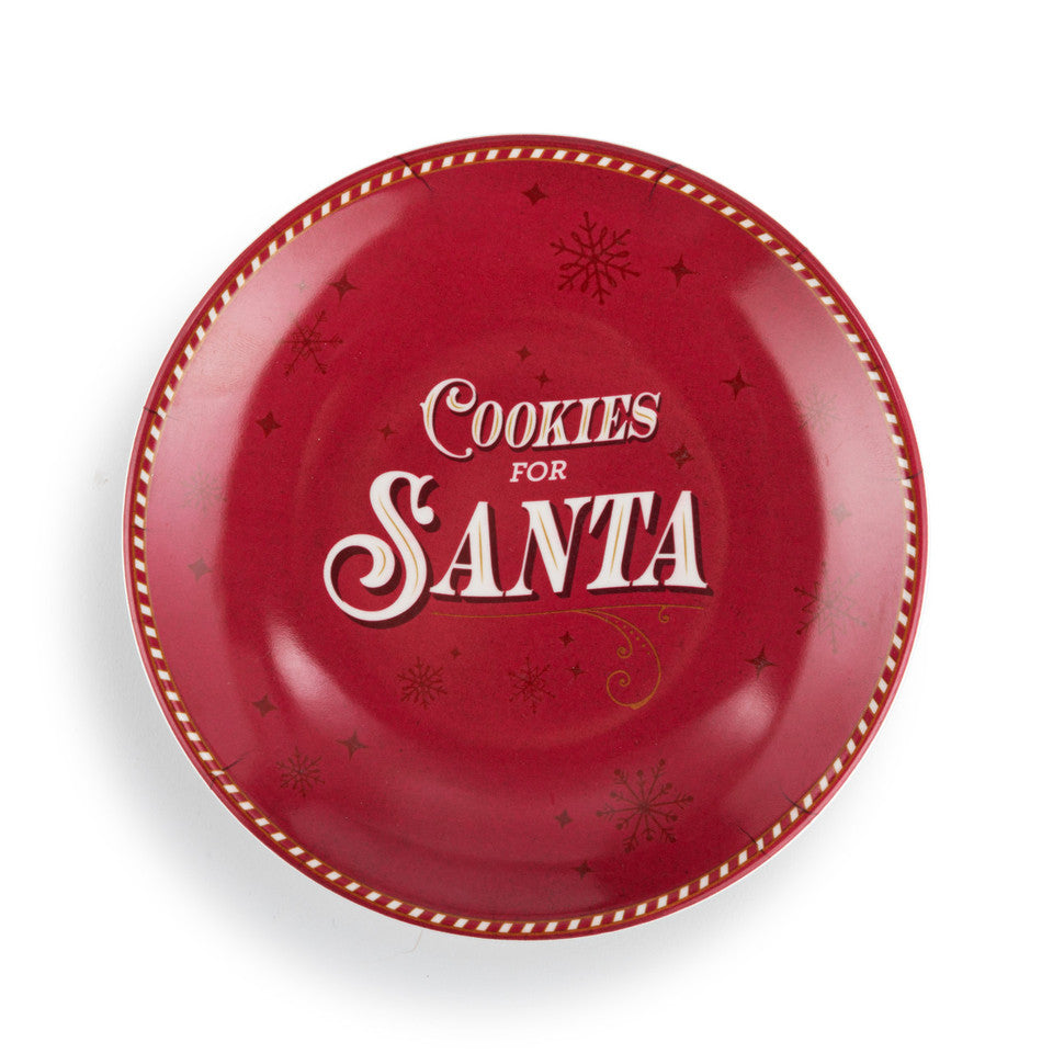 Demdaco Red Christmas Milk & Cookies Set for Santa