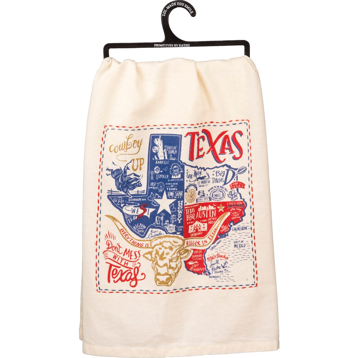 Hot Sale! Kathy's Primitives Texas-Themed Cotton Kitchen Towel for Your Kitchen