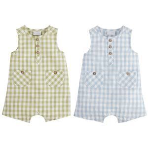 Hot Deal! Mud Pie Green Gingham Shortall