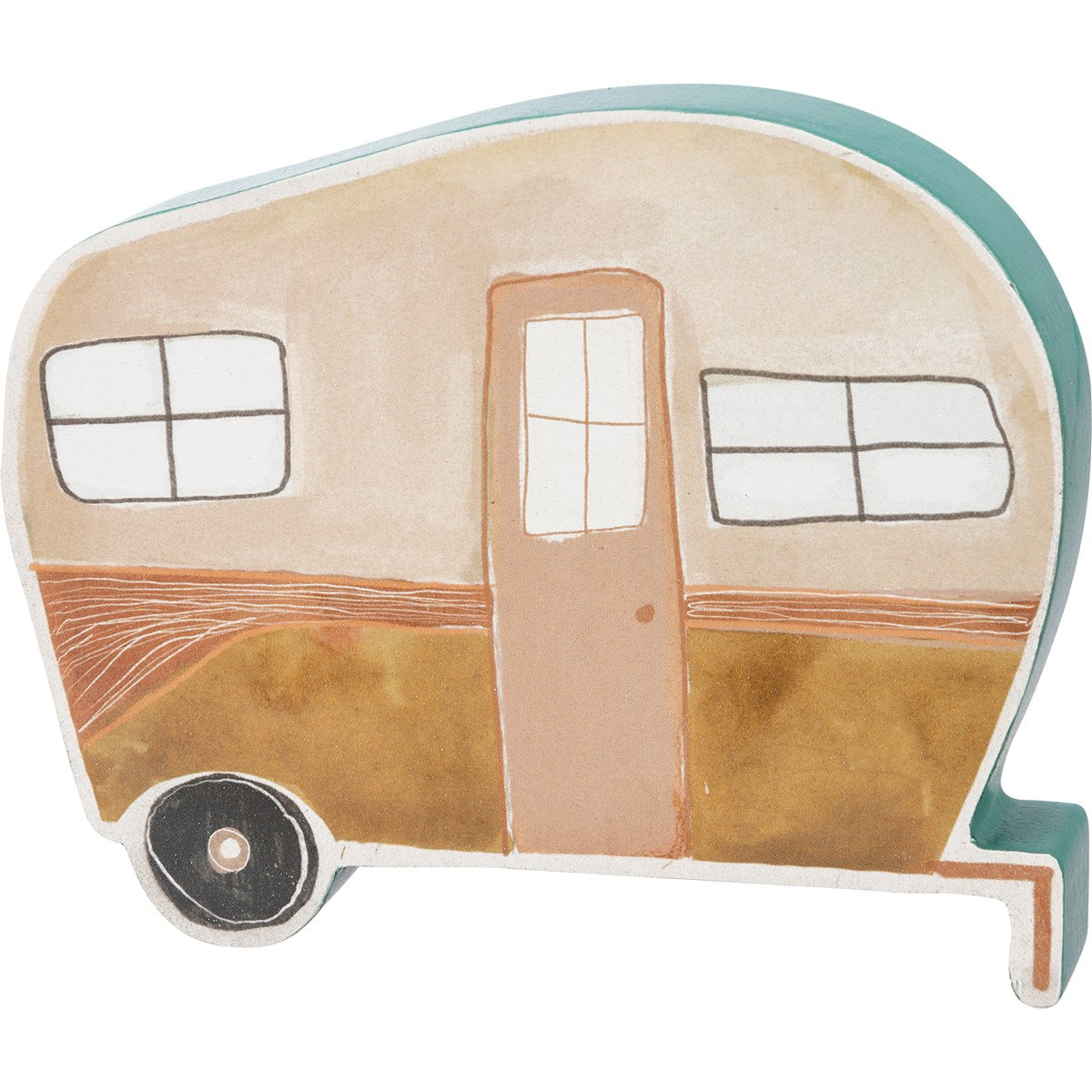 Kathy's Primitives Chunky RV Shaped Wooden Sitters - Campers Set