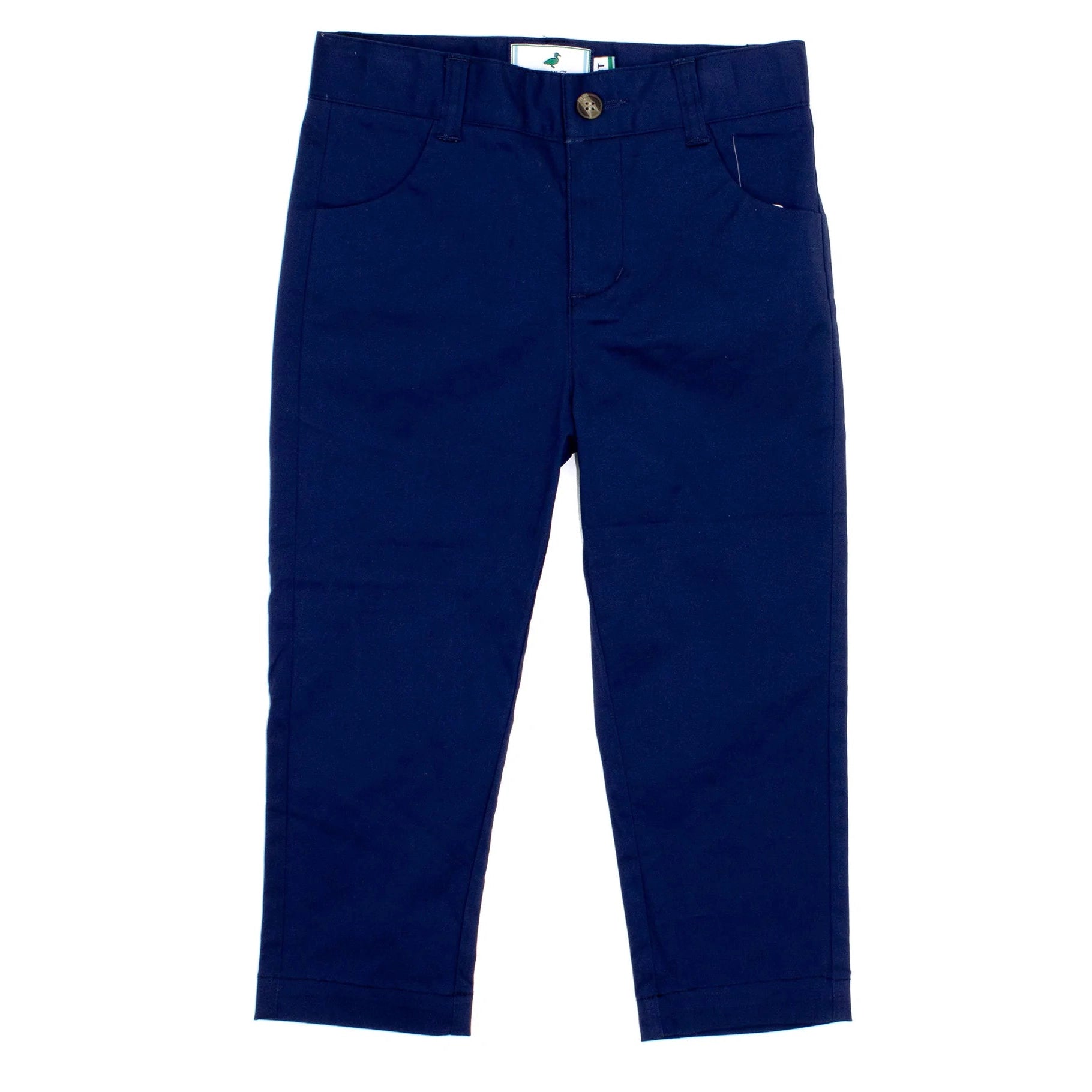 Navy Comfort-Fit Patriot Pant with Signature Buttons