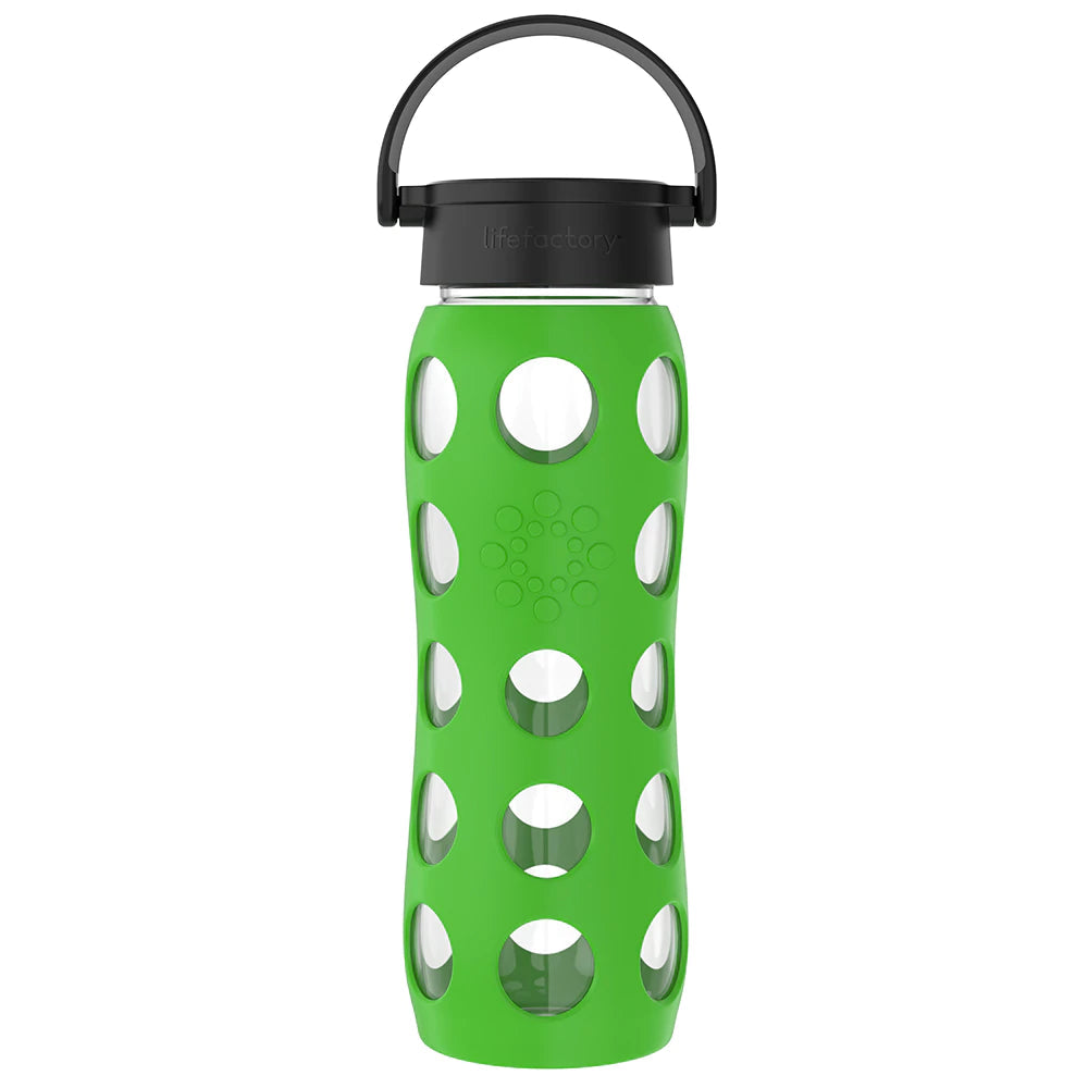 LifeFactory 22oz Moss Glass Water Bottle - Ideal for Hydration