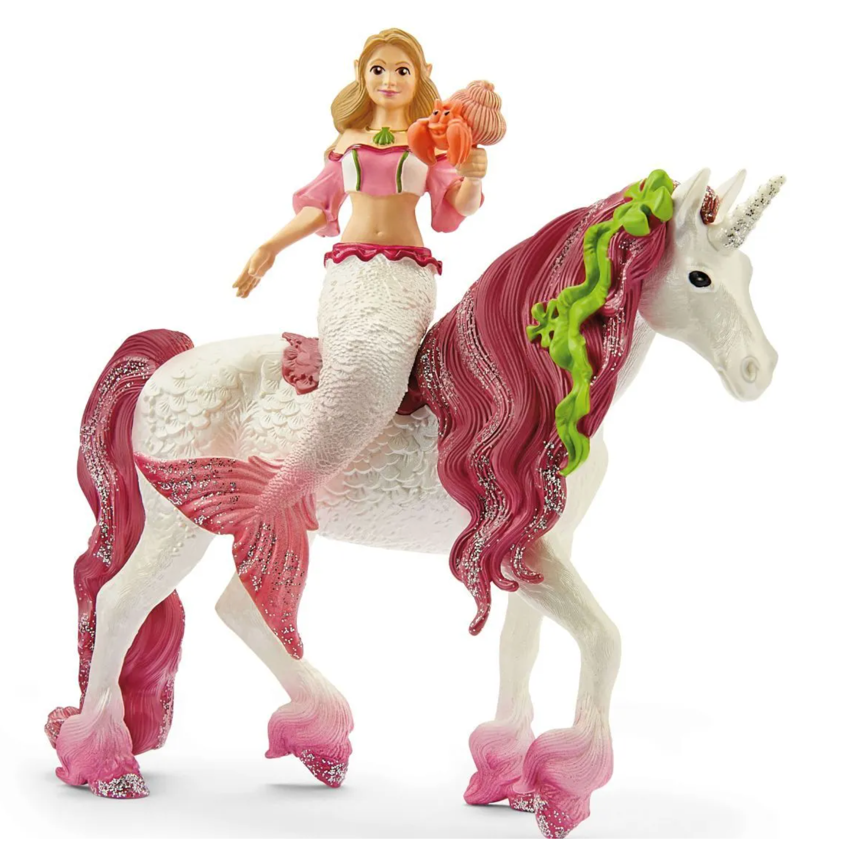 Hot Sale! Schleich Bayala Mermaid Toy - Feya Riding an Underwater Unicorn