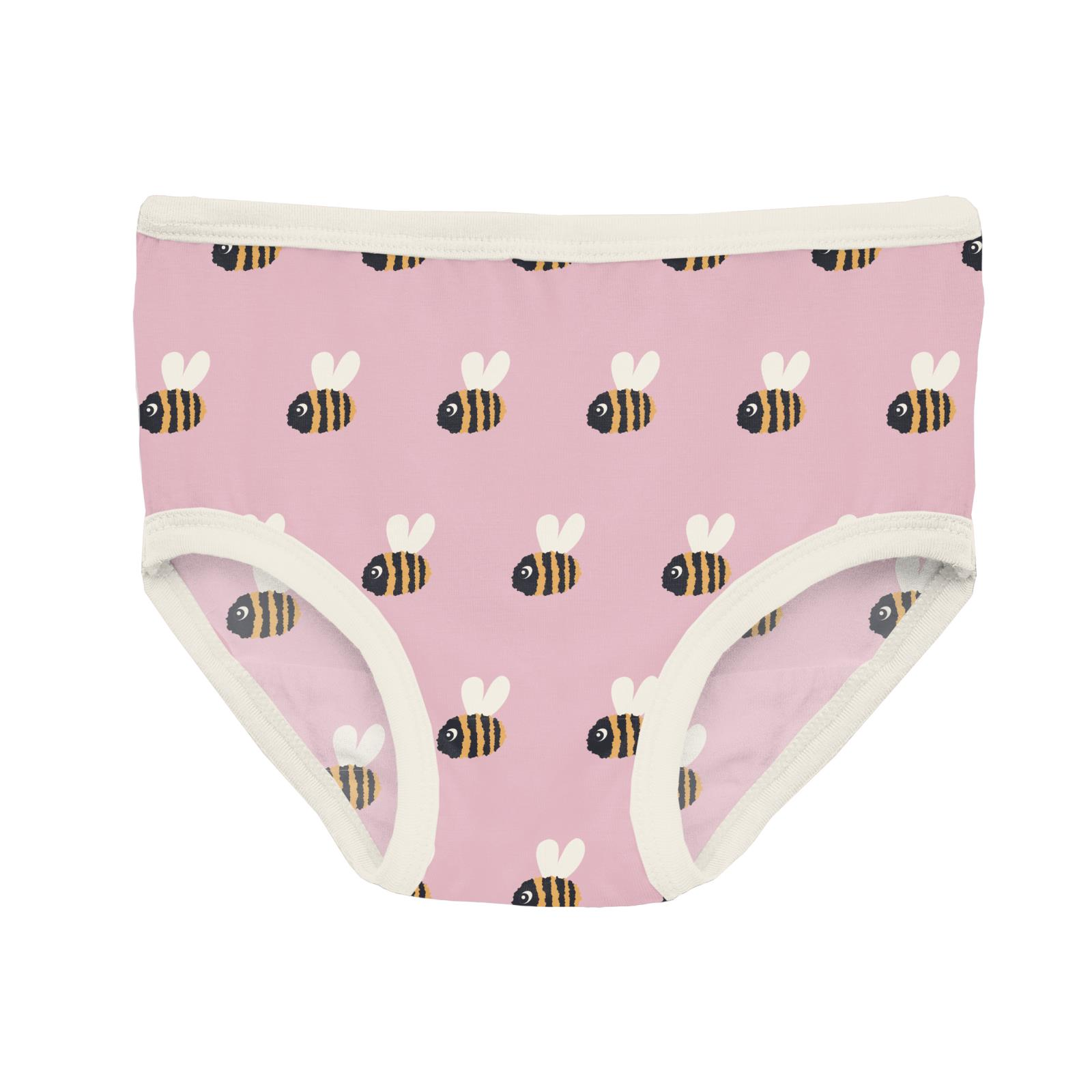 Hot Deal! Baby Bumblebee Print Girl's Bikini Style Kickee Pants Underwear