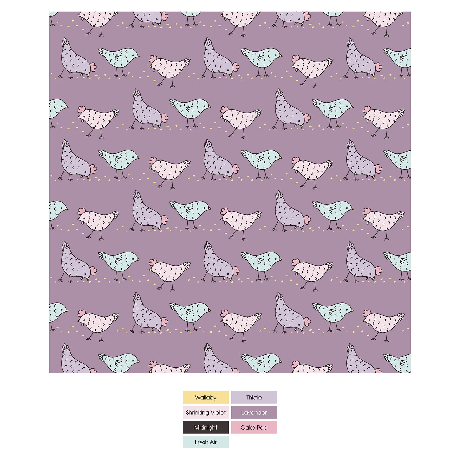 Kickee Pants Lavender Chickens Classic Ruffle Footie with 2-Way Zipper - Hot Deal