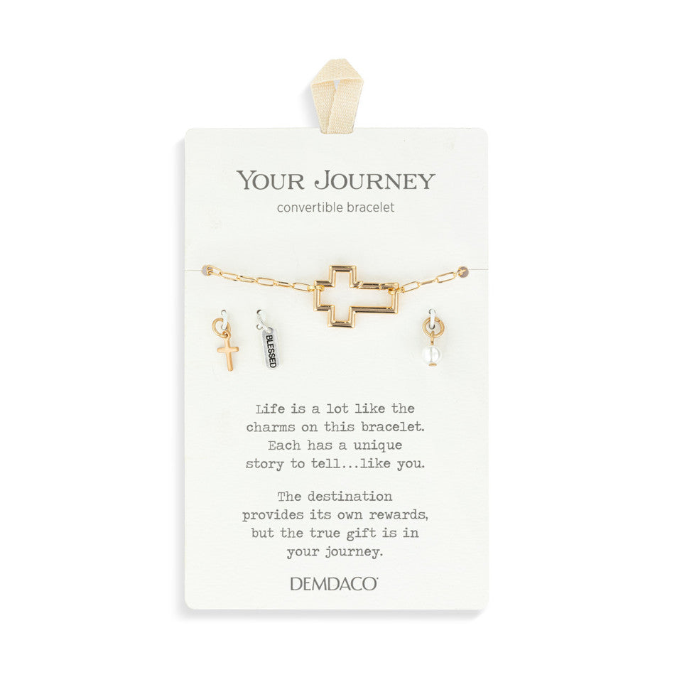 Demdaco Gold Your Journey Faith Bracelet Jewelry Set for Daily Wear