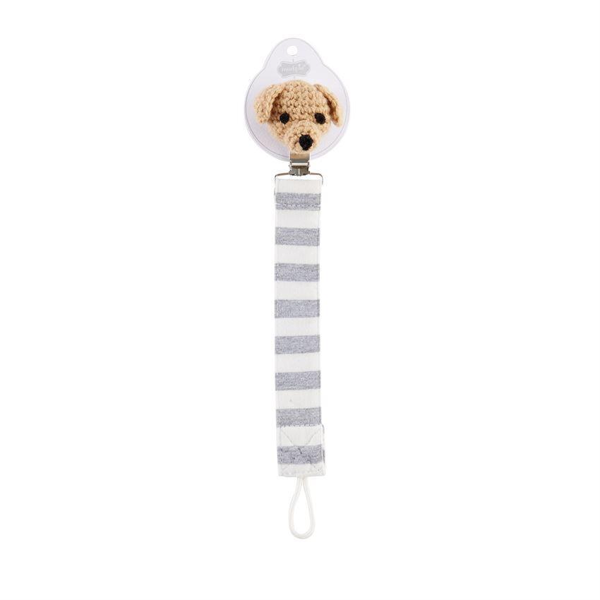 Hot Sale! Mud Pie Knitted Wooden Flower Pacifier Clip for Babies