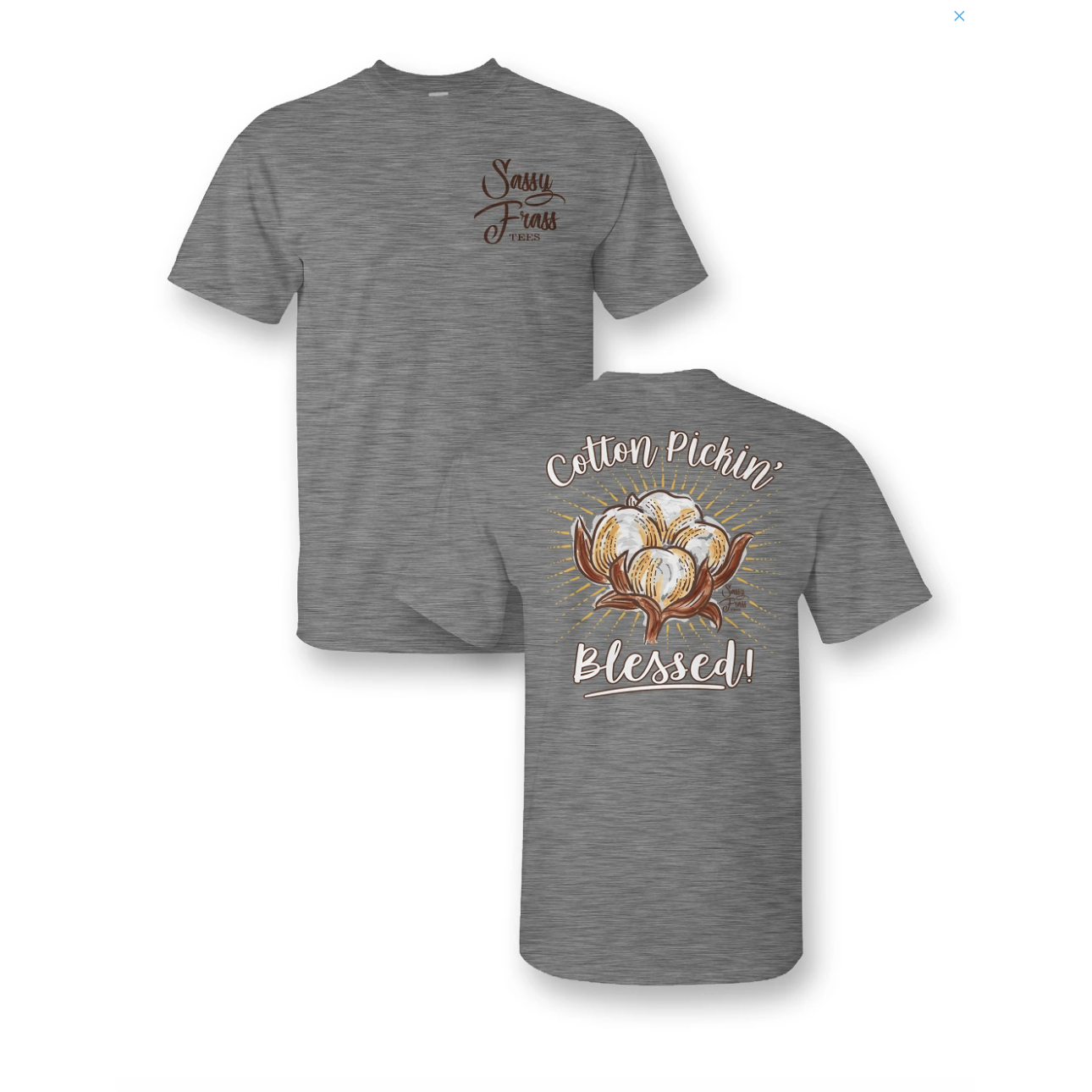 Hot Deal! Sassy Southern Girls' Sport Gray Cotton Crew - Neck Blessed Tee