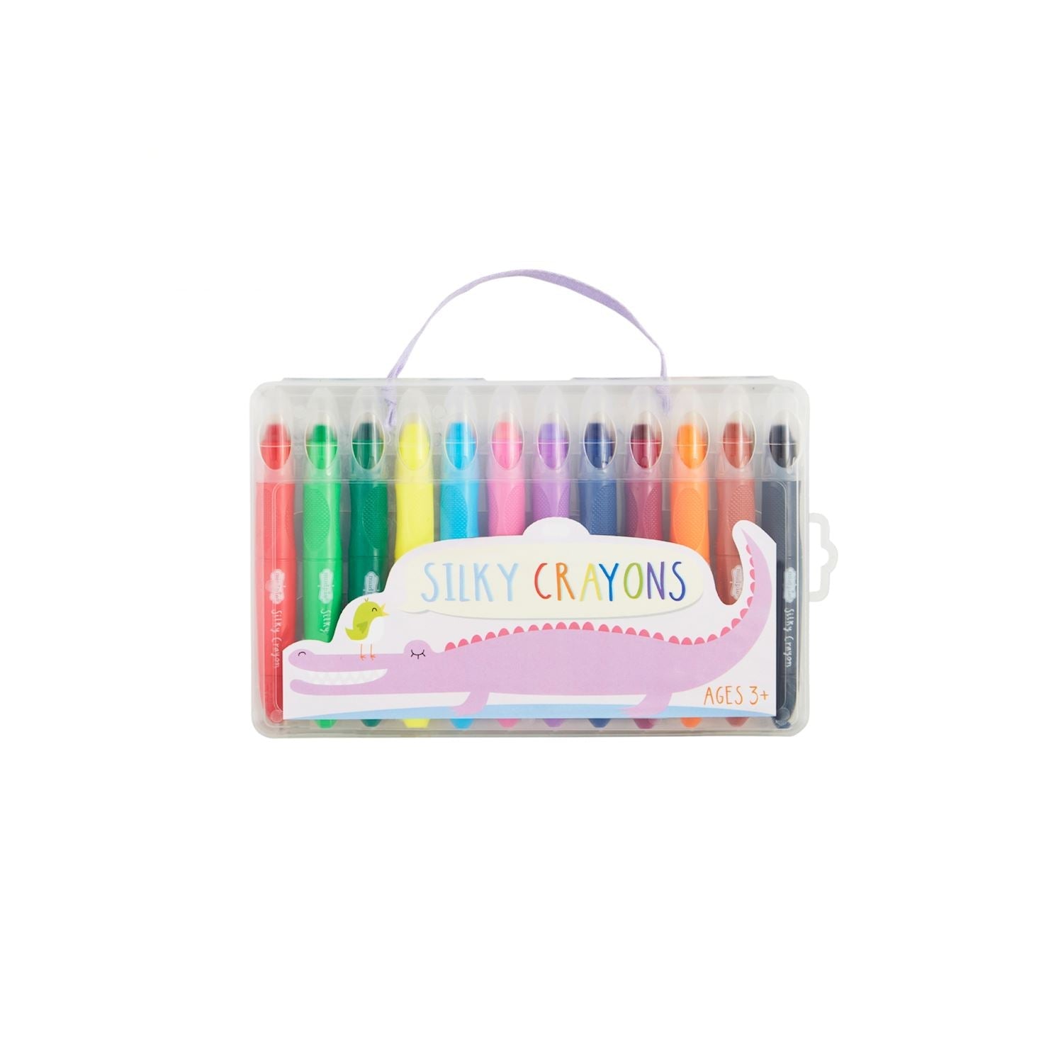 Pink Silky Smooth Glide Mud Pie Crayons - Pack of 12 for Ages 3+