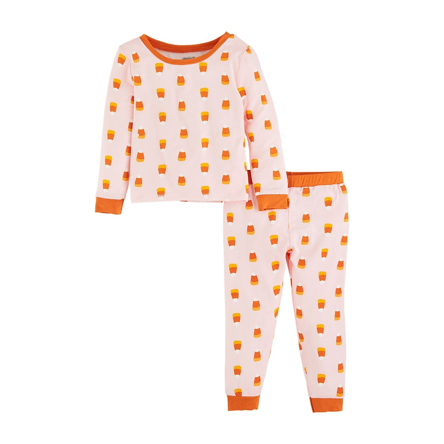 Hot Deal! Mud Pie Pink Glow-in-the-Dark Candy Corn Bamboo Knit Pajama Set