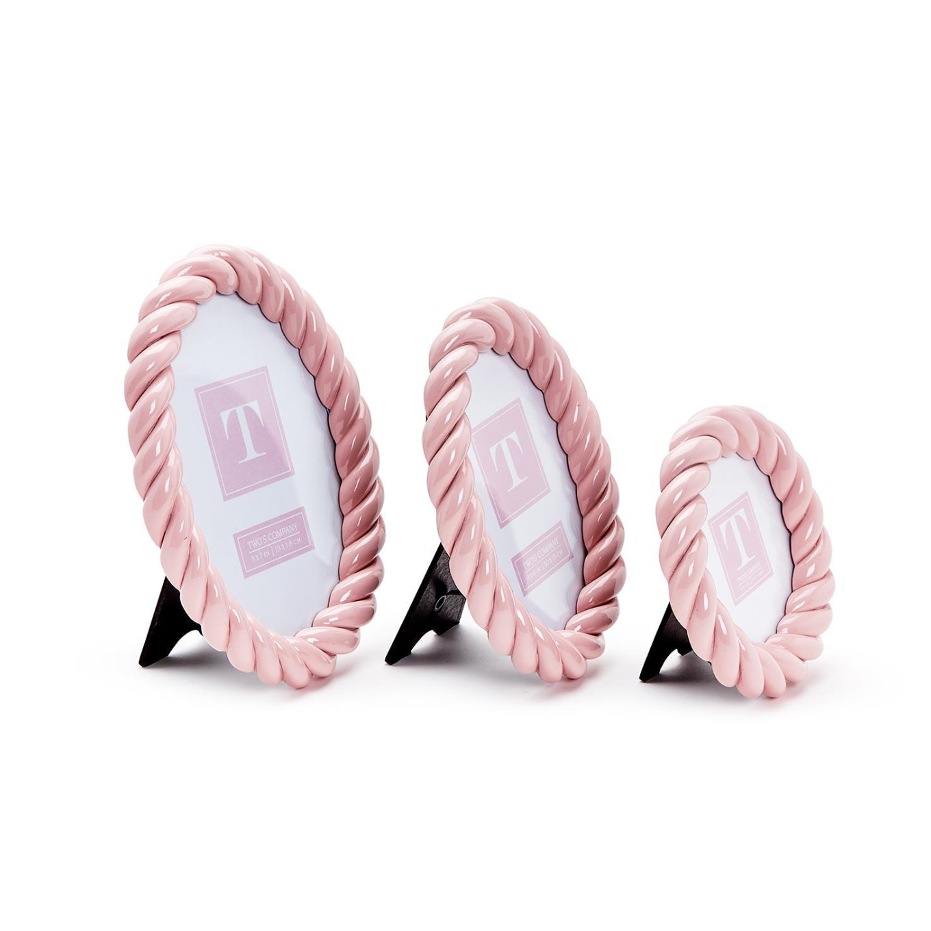Two's Company Stylish Pink Twisted Memory Frame
