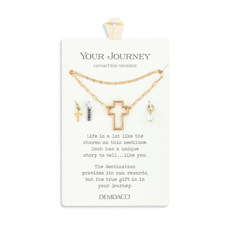Hot! Demdaco Gold Faith Necklace Jewelry Set