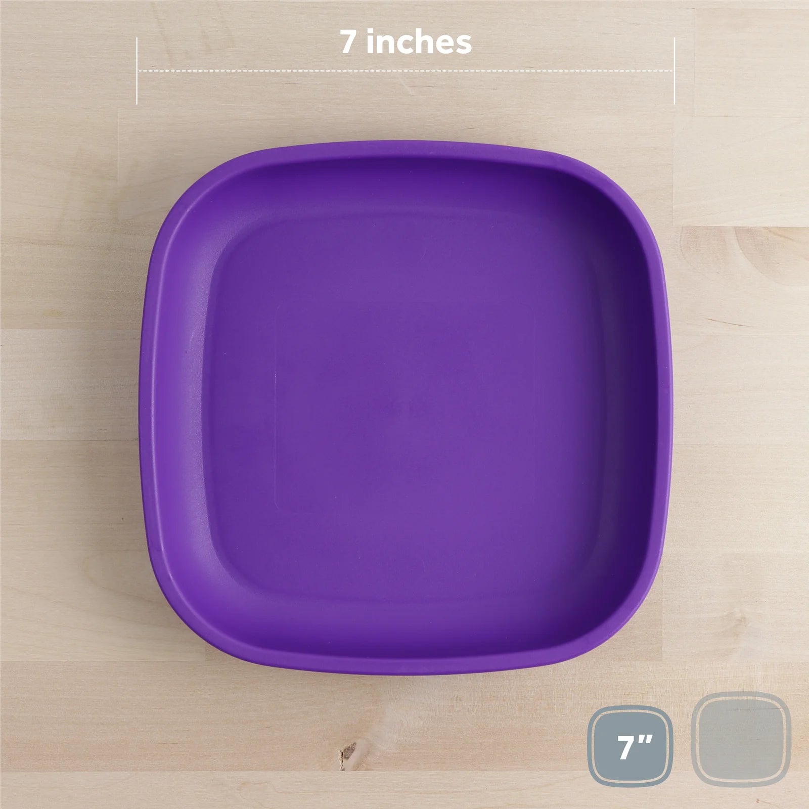 Re-Play 7-Inch Flat Plates: Ideal for Small Meals, Safe and Colorful
