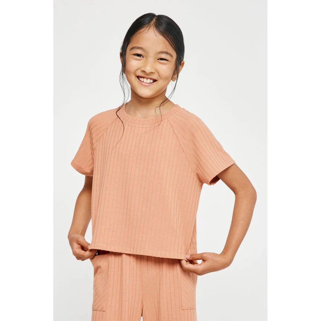Hot Deal! Hayden Girls' Salmon Lightweight Knit Top