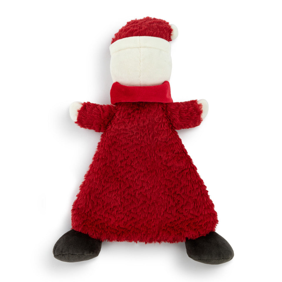Demdaco Super-soft Red Plush Santa's Nice List Santa Cozie Rattle Blankie