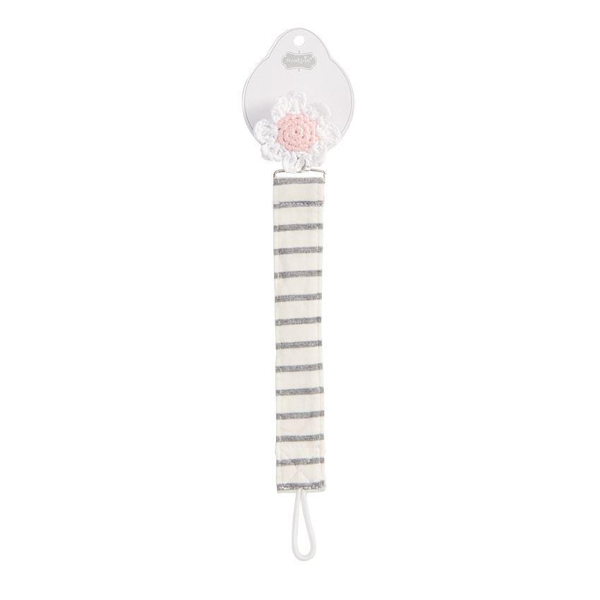Hot Sale! Mud Pie Knitted Wooden Flower Pacifier Clip for Babies