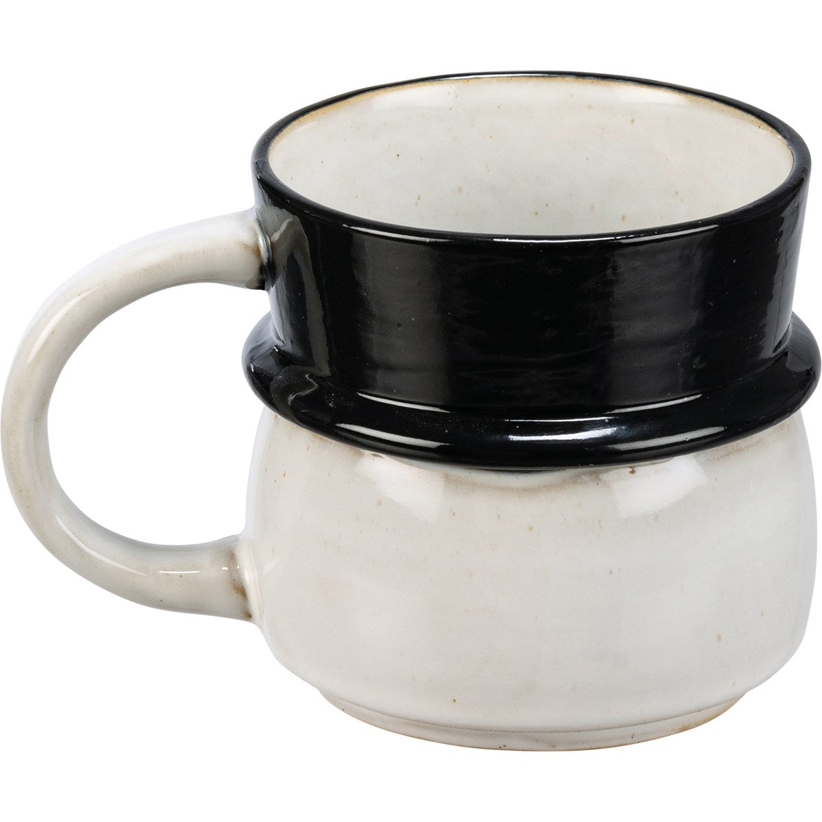 Kathy's Primitives Stacked Snowman Ceramic Mug Set for Christmas