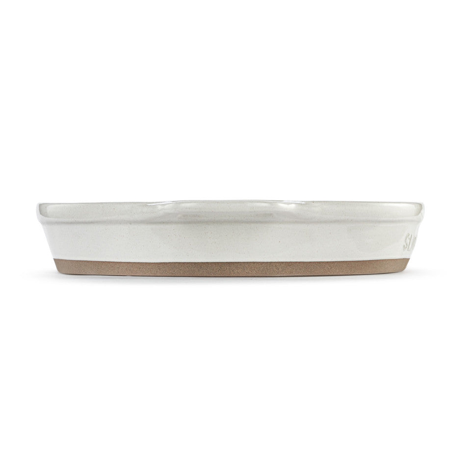 Demdaco Stylish White Gather 'Round Pie Dish for Functional Food Serving