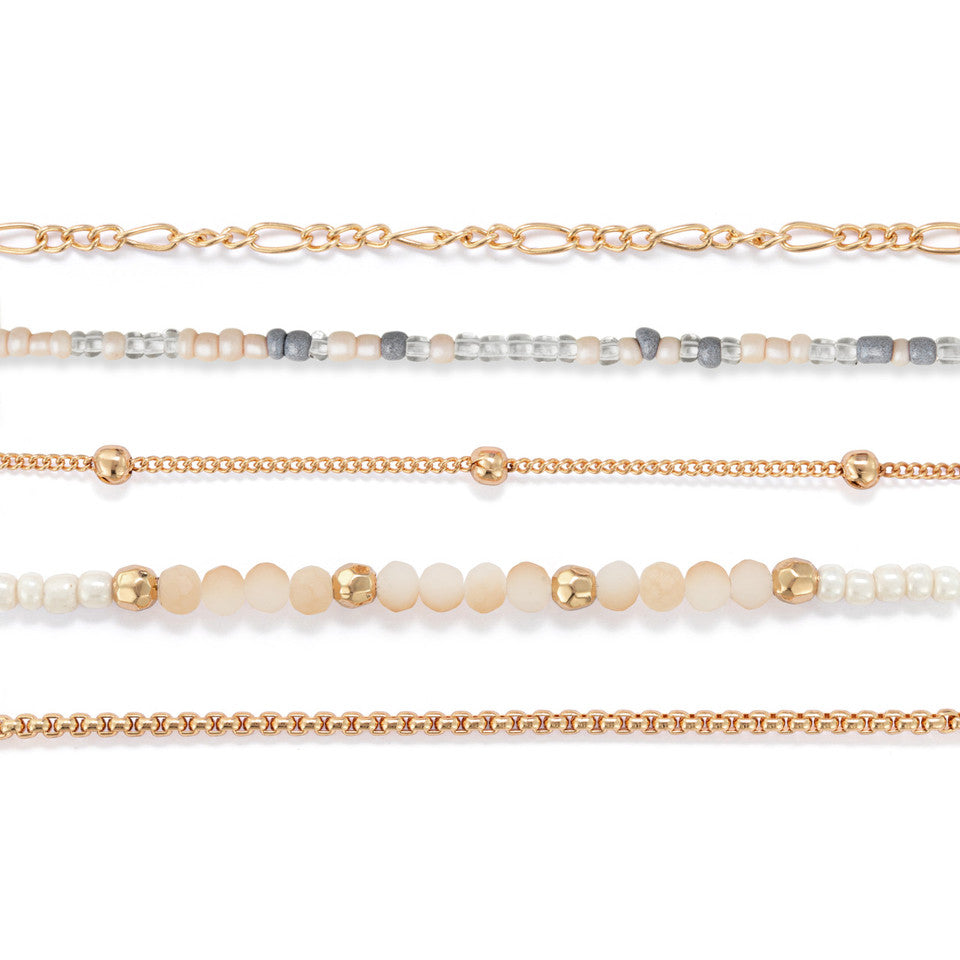 Demdaco Rose Cloud Gold Sharing Kindness Bracelet Set of 5 - Great Deal