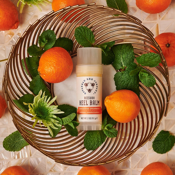 Savannah Bee Company 2oz Tangerine Spearmint Beeswax Heel Balm - Ideal Moisturizer for Dry Feet